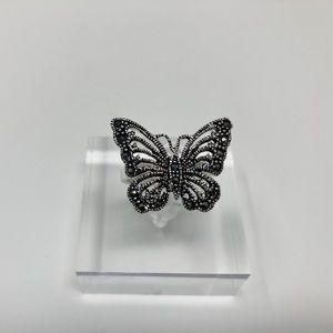 Butterfly sterling silver 925 women ring with Small Zirconia
